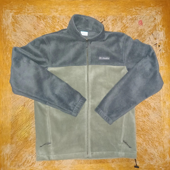 Columbia Fleece Men's Size M Green Black Full Zip Casual Outdoor Hiking. See pic - Picture 2 of 8
